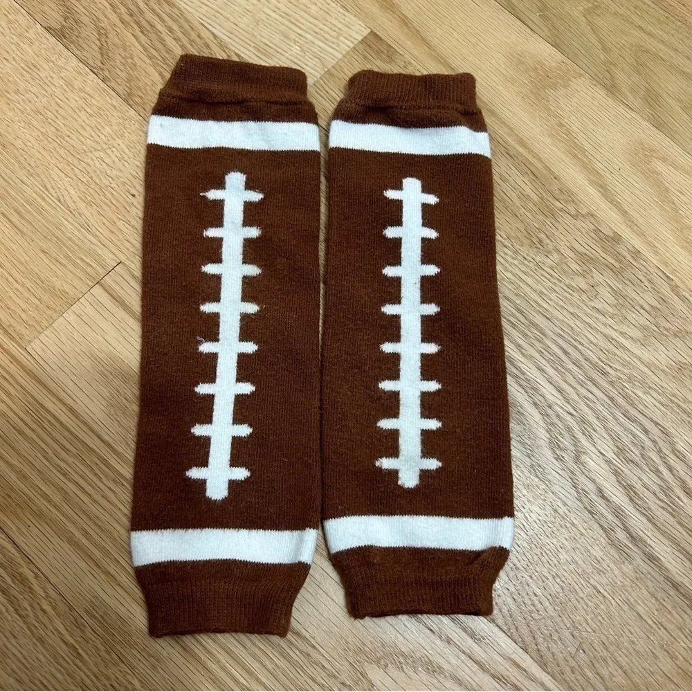 Football Baby Toddler Leggings Leg Warmers Super Bowl Brown